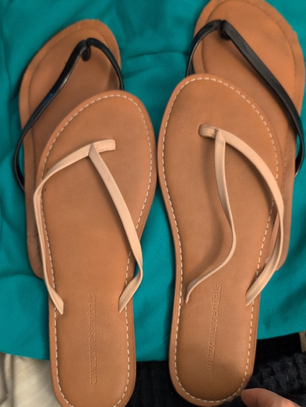 Tan Footbed Flip Flops + Bonus Pair